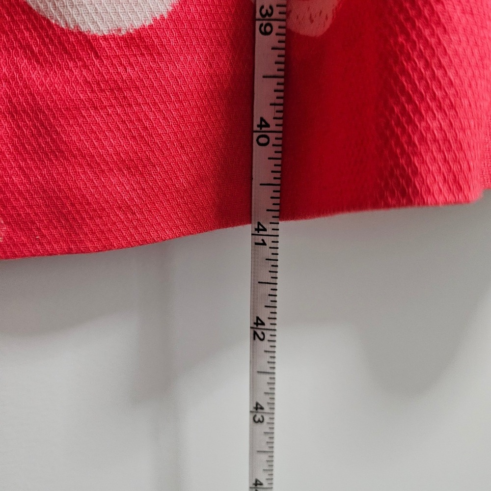 Talbots Fit & Flare Nautical Dress Women 10 Coral Sailboats Sleeveless Pockets - Picture 10 of 11
